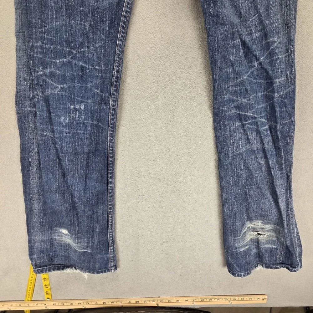 Vintage Levis Blue Star Jeans Mens 32x34 Engineered Zip Fly Honeycomb